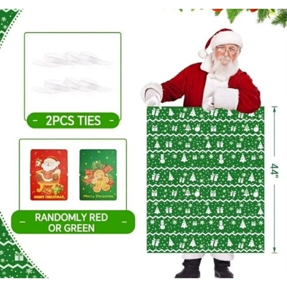 LIMUIKA Large Christmas Gift Bags 6 PCS 44''x36'' Extra Large Plastic Gift Bags